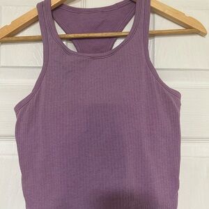 🍋 Lululemon Purple Cropped Ribbed Women's Tank Top size 6